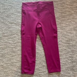 LIKE NEW! lululemon Fast and Free High-Rise Crop 23" 5 Pocket - PINK - 10
